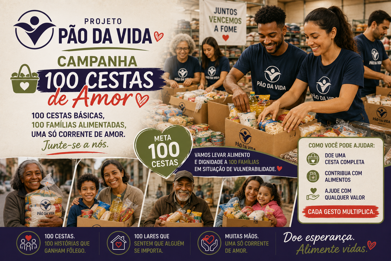 Pão da Vida - Campanha 100 Cestas de Amor