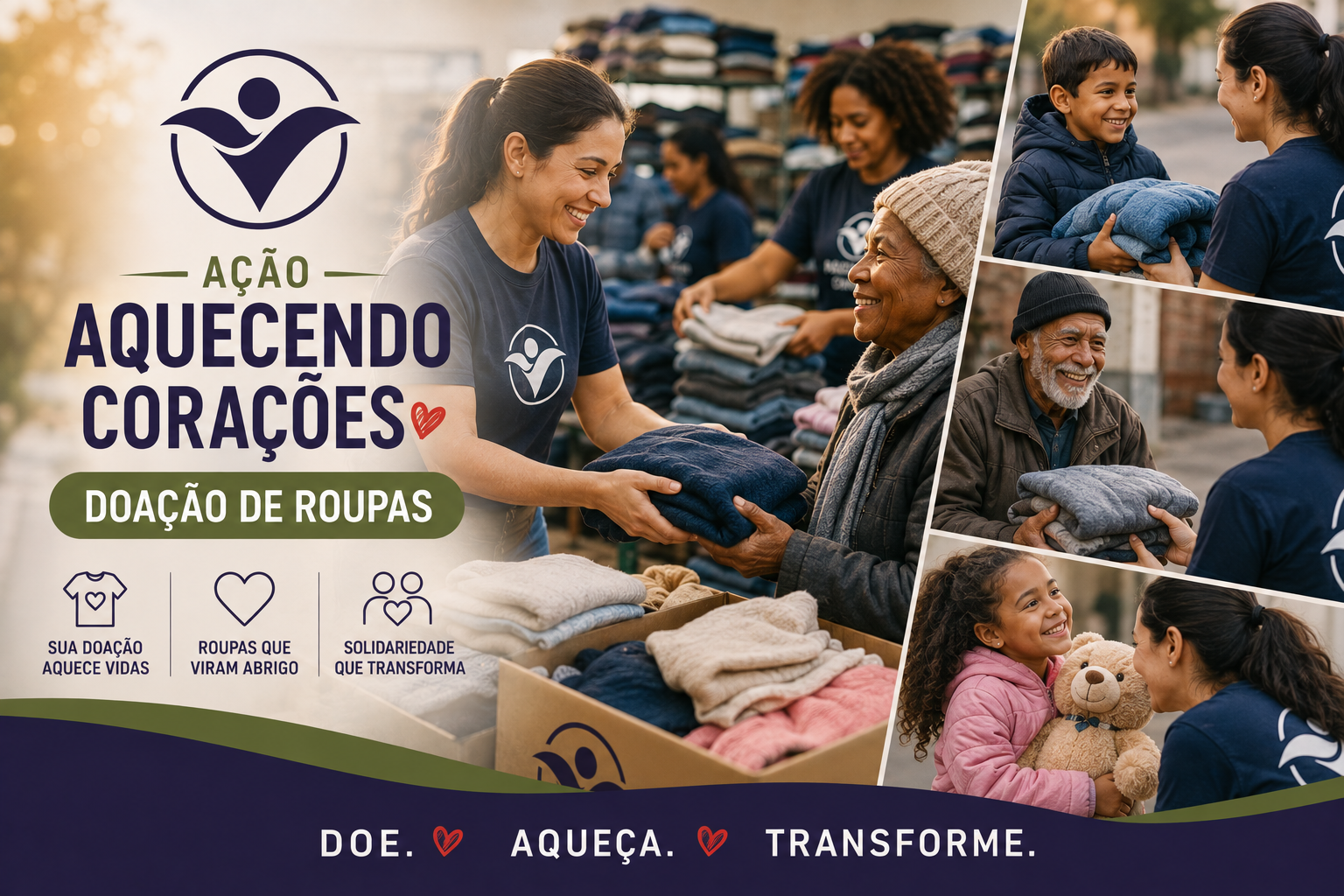 Aquecendo Corações - Doação de Roupas
